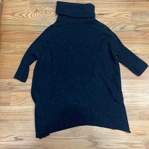 Aqua cashmere turtleneck sweater